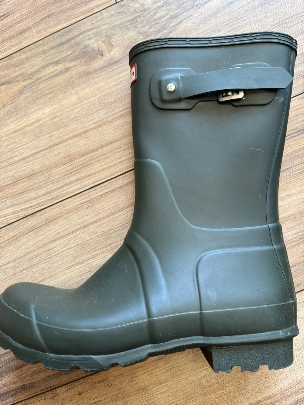 Hunter Dark Green Men’s Original Short  Rain Boots - Picture 4 of 5